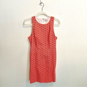 GAP Mini Dress | Orange hexagon pattern | flattering with pockets